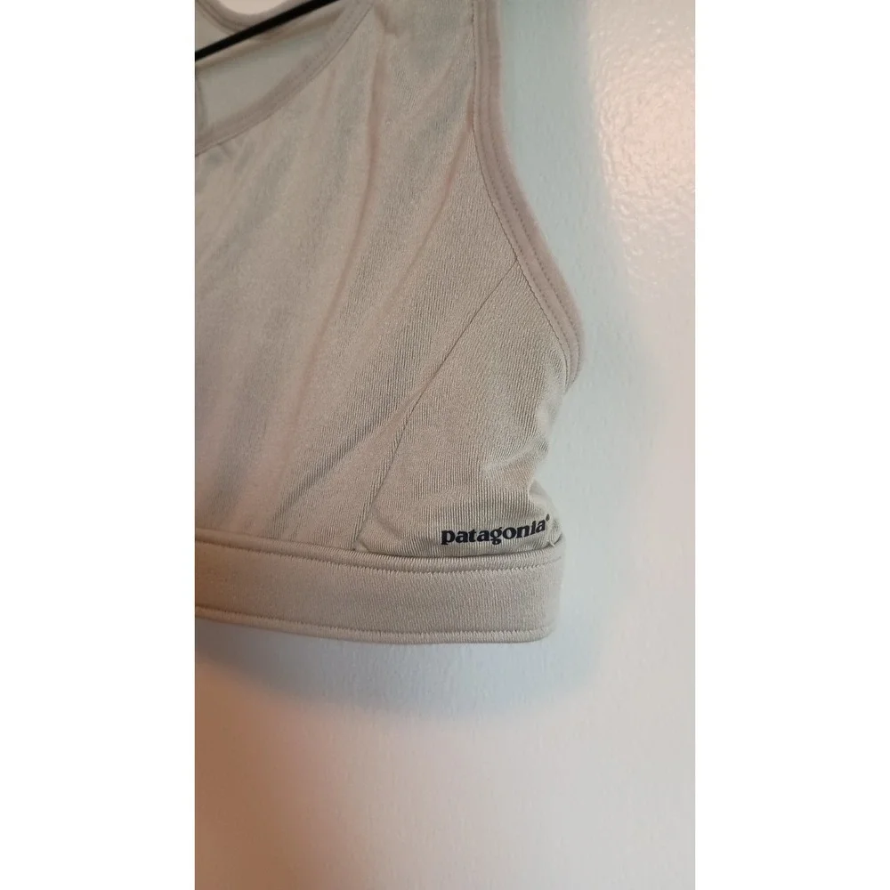 NWT Patagonia Capilene Spotter Sports Bra M Taupe Racerback Activewear